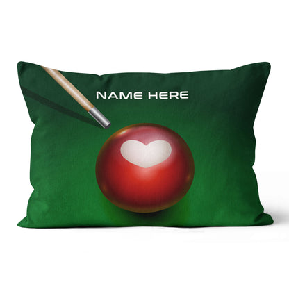 Personalized Red Billiard Ball Heart Throw Pillow Best Valentine Gifts VHM0943