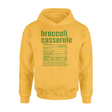 Load image into Gallery viewer, Broccoli casserole nutritional facts happy thanksgiving funny shirts - Standard Hoodie