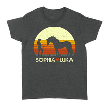 Load image into Gallery viewer, Customized name and horse name Horse Girl Shirt, Horse Lover Gift, Love Horses Shirt, gift for women D06 NQS2767  - Standard Women's T-shirt