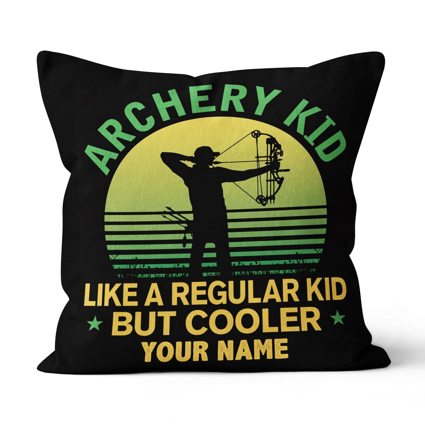 Custom Funny Archery Kid Retro Vintage Pillow, Funniest Pillows Gifts TDM0786