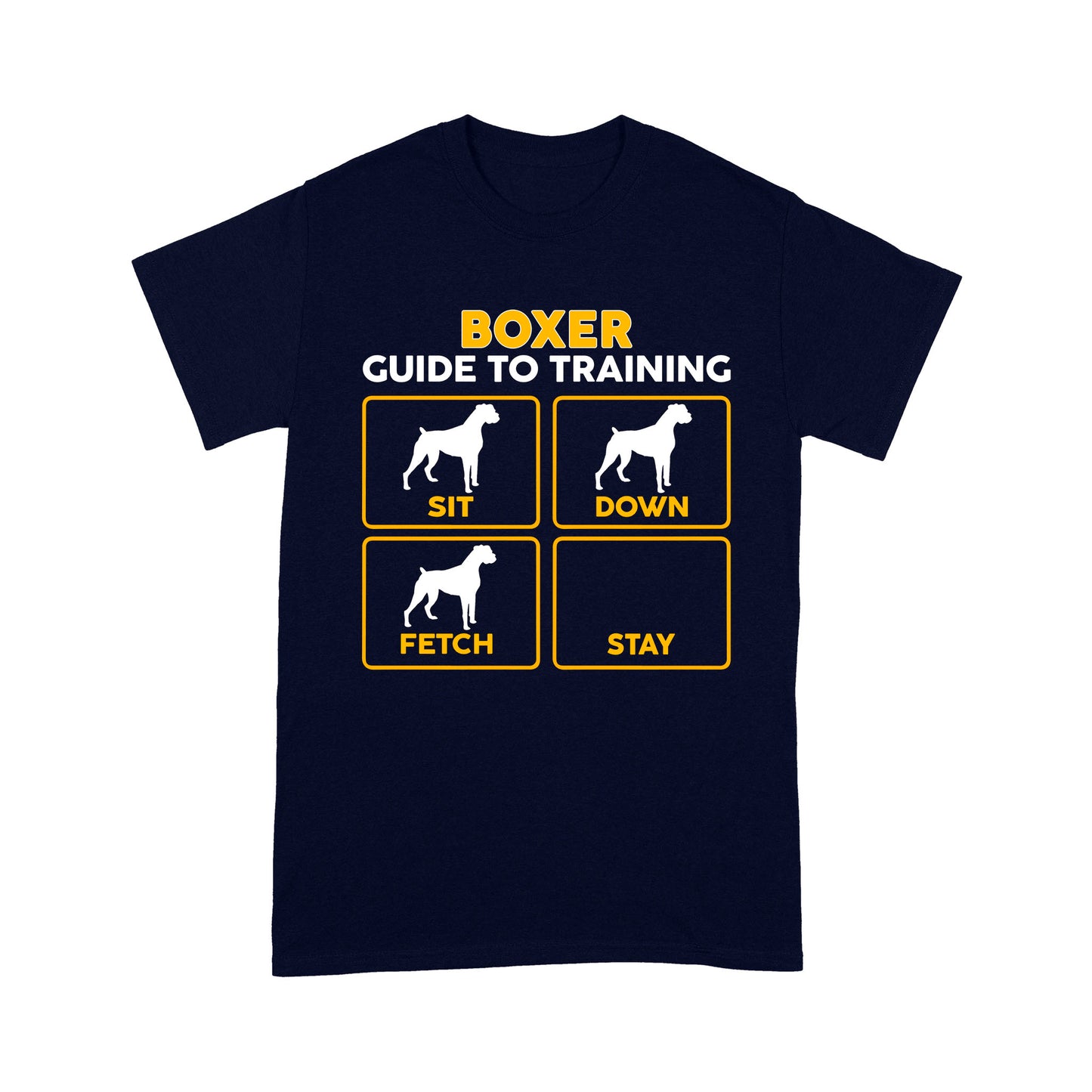 Boxer Standard T-shirt | Funny Guide to Training dog - FSD2408D08
