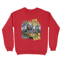 Load image into Gallery viewer, Funny Fishing Shirt Customize Photo "This is what I look like when I call in Sick" FSD2427D03