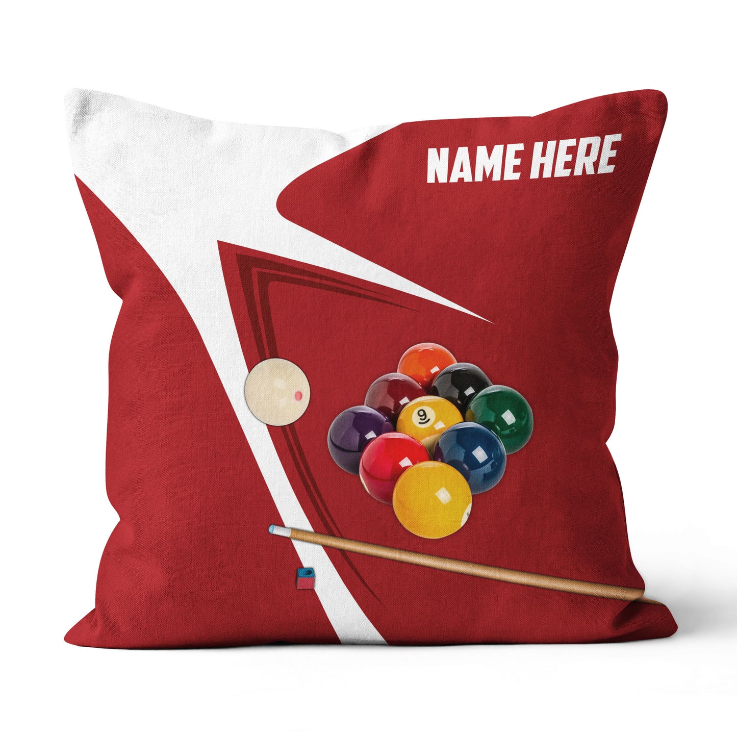Customized Red Billiard Balls Pillows, Pillow Gifts For Billiard Lovers TDM0844