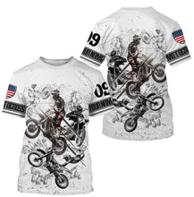 Load image into Gallery viewer, American Motocross Personalized Long Sleeves Hoodie T-shirt, Dirt Bike Motorcycle Shirt Off-road Biker| NMS311