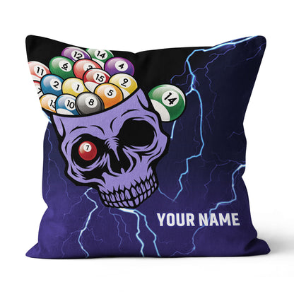 Customized 3D Skull Thunder Billiard Pillow Purple Version, Best Pillows TDM0758