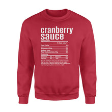 Load image into Gallery viewer, Cranberry sauce nutritional facts happy thanksgiving funny shirts - Standard Crew Neck Sweatshirt