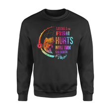Load image into Gallery viewer, Losing a fish hurts more than childbirth Standard Crew Neck Sweatshirt