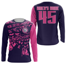 Load image into Gallery viewer, Girls Women Personalized Motocross Jersey UPF30+ No Guts No Glory MX Racing Dirt Bike NMS1202