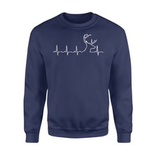 Load image into Gallery viewer, Men’s Buck Pulse Shirt, Deer Pulse Heartbeat Buck Sweatshirt, Gift for Hunter - FSD1365D06