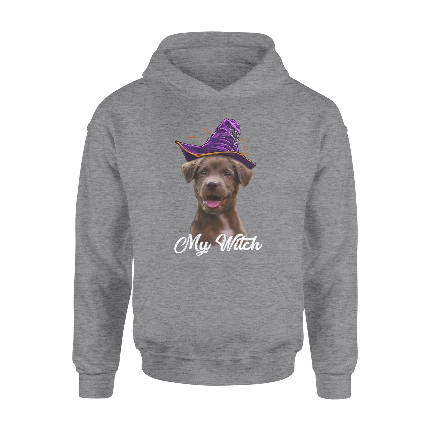 My dog is my witch - custom image for Halloween personalized gift - Standard Hoodie