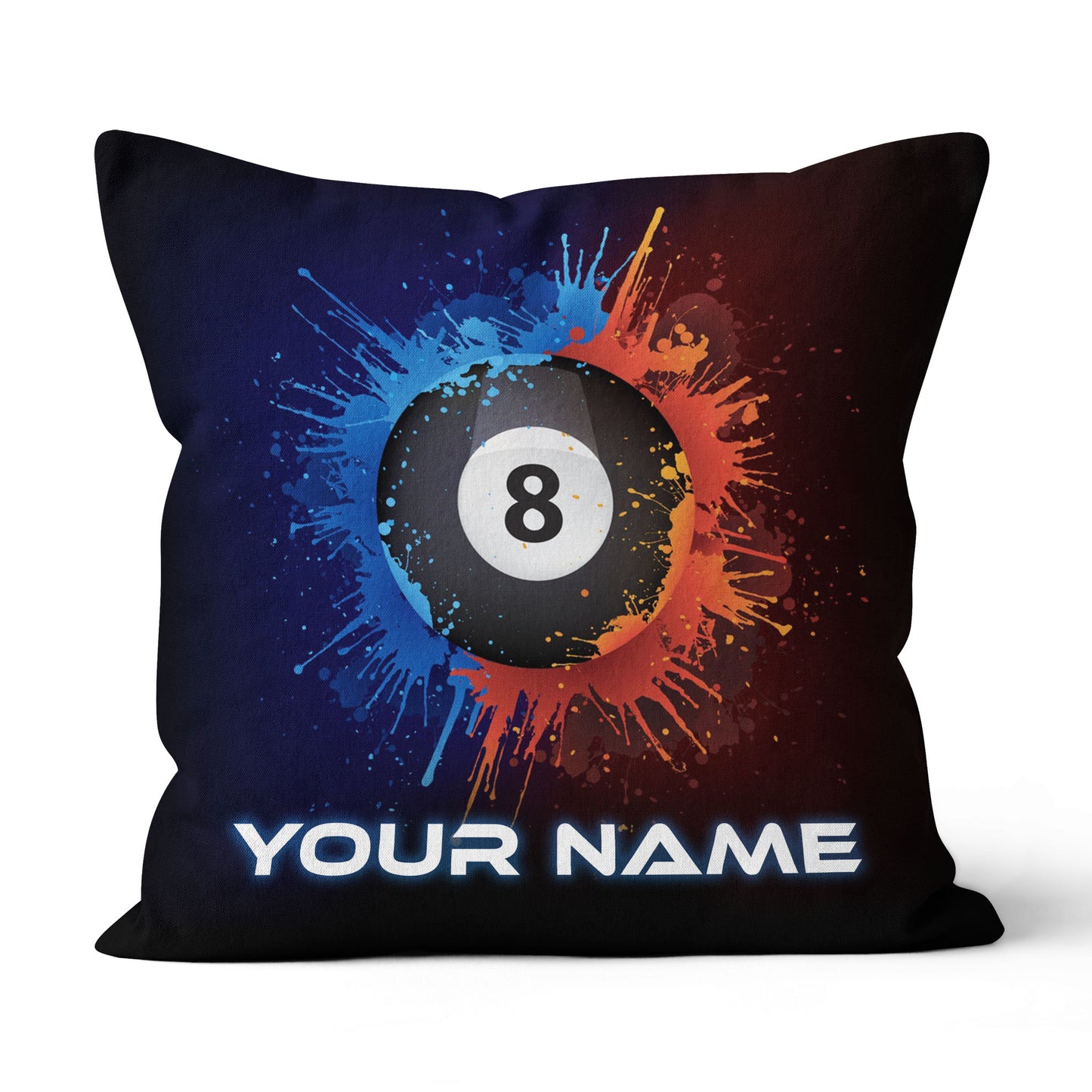 Personalized Water And Fire 8 Ball Billiard Pillow Custom Billiard Gifts VHM0830