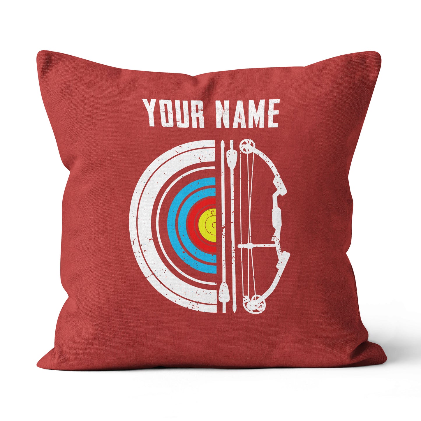 Personalized Red Target Archery Pillows, Custom Gifts For Archery Lovers VHM0829