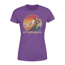 Load image into Gallery viewer, Custom photo best horse mom ever vintage personalized gift women's t-shirt