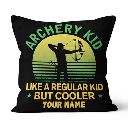 Custom Funny Archery Kid Retro Vintage Pillow, Funniest Pillows Gifts TDM0786