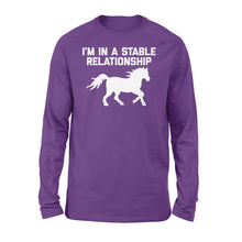 Load image into Gallery viewer, Funny "I'm In A Stable Relationship" Long sleeve for Women - FSD1112