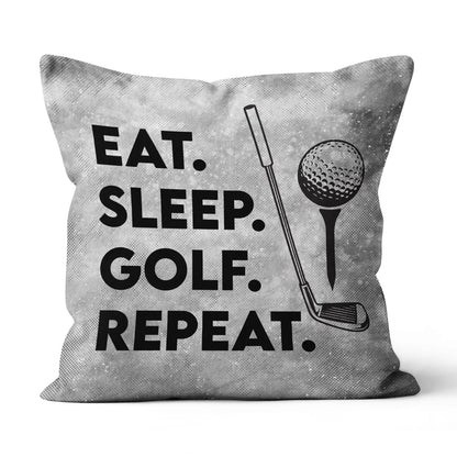 Eat Sleep Golf Repeat Grey Golf Pillow Vintage Golf Gifts For Golfer LDT1220