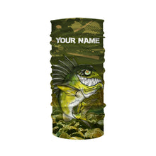 Load image into Gallery viewer, Largemouth Bass fishing camo custom name with angry bass fish ChipteeAmz's art UV protection shirts AT032
