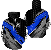 Load image into Gallery viewer, Personalized Riding Jersey T-shirt Hoodie, Motocross Racing Dirt Bike Motorcycle Off-Road Biker Blue| NMS277