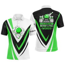 Load image into Gallery viewer, Custom bowling polo shirts for men I'm not swearing, I'm using my bowling words green bowl shirts NQS6632