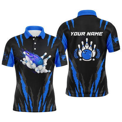 Custom bowling shirt for men – personalized team jersey front view