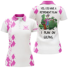 Load image into Gallery viewer, Womens golf polos shirts custom I have retirement plan on golfing, Mother day gift for mom| Multicolor NQS5296