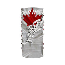 Load image into Gallery viewer, Customized Canada long sleeve fishing shirts Canada Flag Fish hook skull performance fishing shirts NQS3324