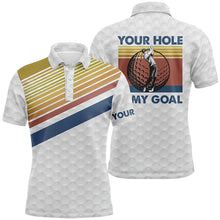 Load image into Gallery viewer, Vintage golf polo shirts for men custom name golf balls skin your hole is my goal mens polos shirt NQS4826