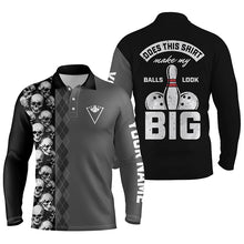 Load image into Gallery viewer, black personalized bowling shirt for men – custom name design side view