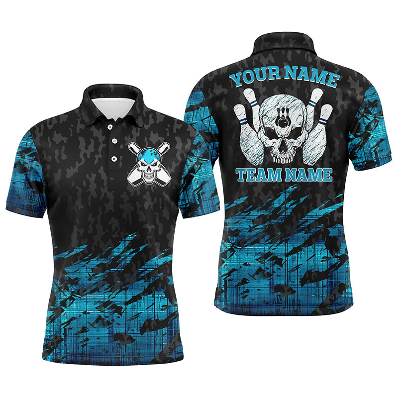 Custom bowling shirt for men – personalized team jersey front view