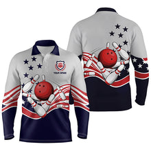 Load image into Gallery viewer, personalized bowling shirt for bowling – custom name design side view