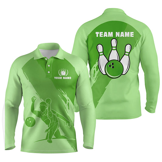 personalized bowling shirt for men – custom name design side view
