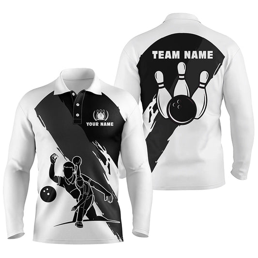 personalized bowling shirt for men – custom name design side view