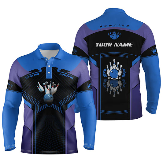 personalized bowling shirt for men – custom name design side view