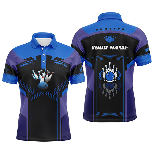 Custom bowling shirt for men – personalized team jersey front view