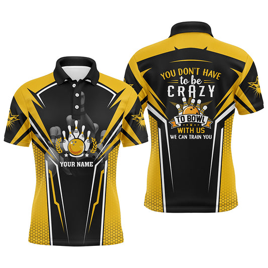 Custom bowling shirt for bowling – personalized team jersey front view