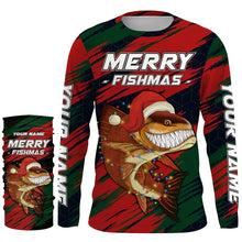 Load image into Gallery viewer, Personalized funny Christmas Redfish Fishing Shirts, Mery fishmas Fishing gift for men, women, kid NQS6817