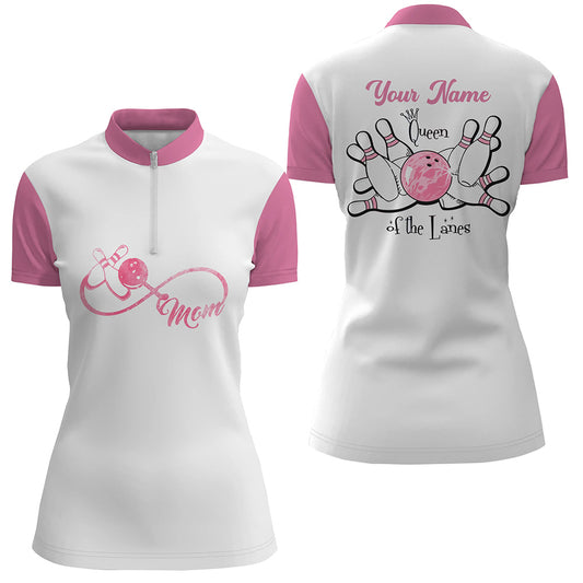 Custom bowling shirt for women – personalized team jersey front view