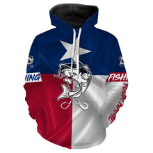 Load image into Gallery viewer, Catfish Tattoo fishing Texas Flag 3D All Over print shirts saltwater personalized fishing apparel for Adult and kid NQS445