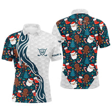 Load image into Gallery viewer, Funny Christmas pattern golf ball Men golf polo shirts custom mens christmas golf shirt golf clubs NQS6853