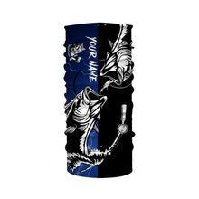 Load image into Gallery viewer, Bass fishing tattoo blue shirt UV protection Customize name fishing shirts NQS1462