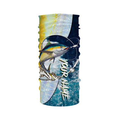 Tuna fishing Saltwater Fish ocean camo UV protection customize name fishing shirts - NQS1352