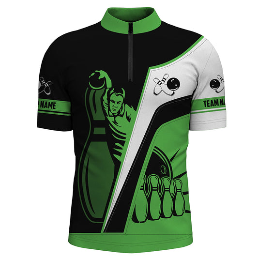 personalized bowling shirt for men – custom name design side view