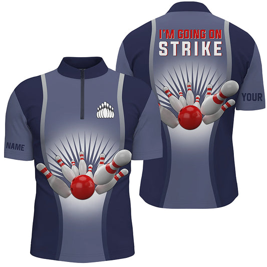 Custom bowling shirt for men – personalized team jersey front view