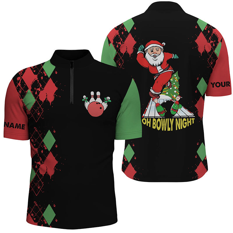 Custom bowling shirt for men – personalized team jersey front view