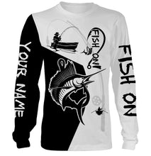 Load image into Gallery viewer, Sailfish Fish On Custome Name 3D All Over Printed Shirts For Adult And Kid Personalized Fishing gift NQS362