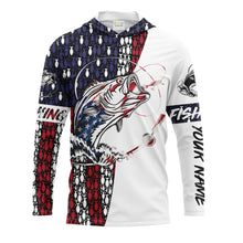 Load image into Gallery viewer, Fishing Flag US Bass Fish 4th of July Shirts Patriotic gift for Fisherman, Personalized gift for Dad Christmas, Birthday FSD2132