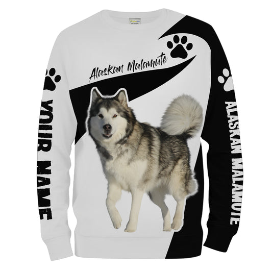 Love Alaskan Malamute Custom Name 3D Full Printing Shirts Personalized Gifts For Alaskan Lovers FSD1900