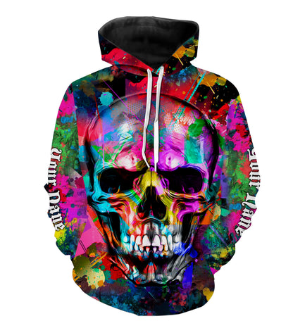 Skull Colorful 3D All Over Printed Shirts, Hoodie - Personalized Gifts for Men, Women and Kid - FSD2580