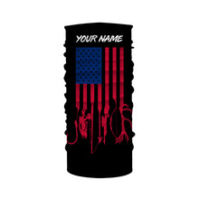 Load image into Gallery viewer, Hunting and Fishing American flag Custom Name Lightweight Long sleeve , T shirts Hunting Fishing flag Patriotic Gifts FSD2130
