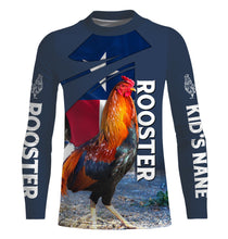 Load image into Gallery viewer, Rooster Texas Flag Custom Name 3D All Over Printed Shirts, Hoodie - Rooster Lovers Gifts Idea FSD2613